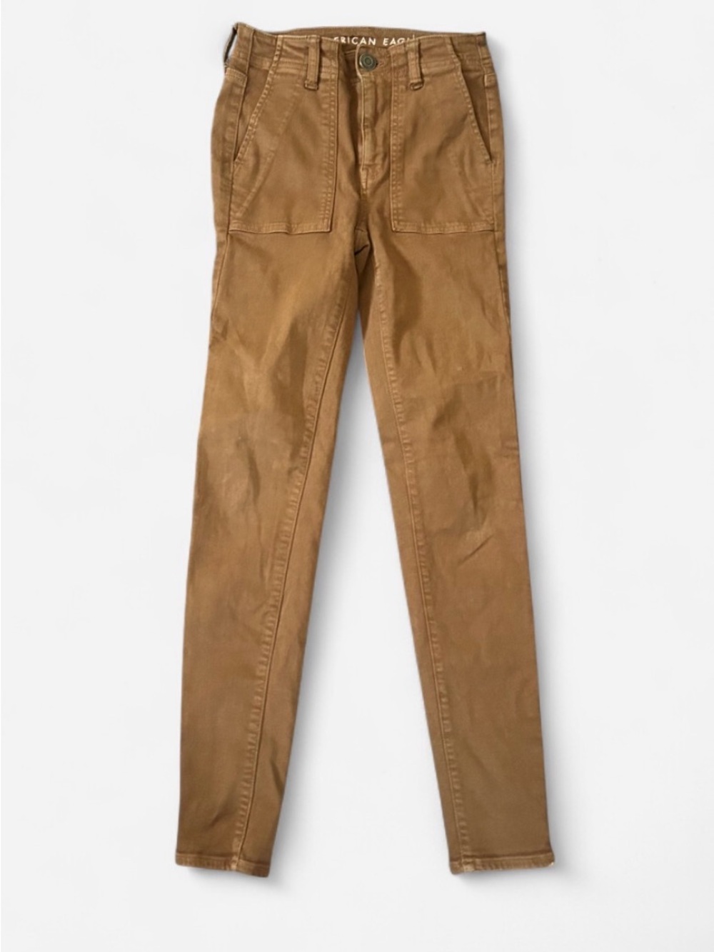 American Eagle Outfitters Girls' Brown Slim Canvas Pants •Size 00